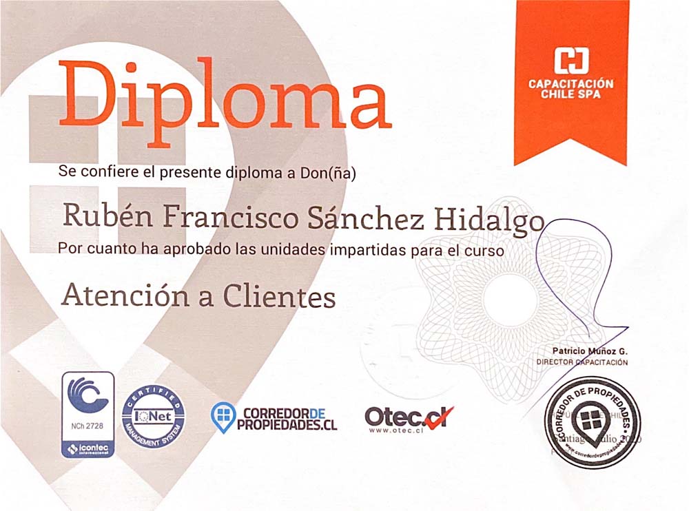 Diploma Atención al Cliente. CasaStaging