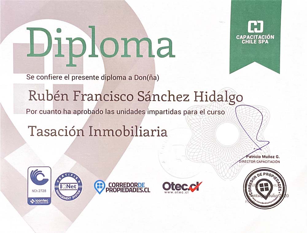 Diploma Tasación. CasaStaging